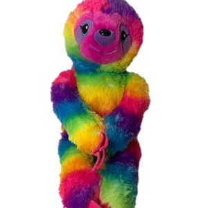 Build a Bear rainbow sloth plush